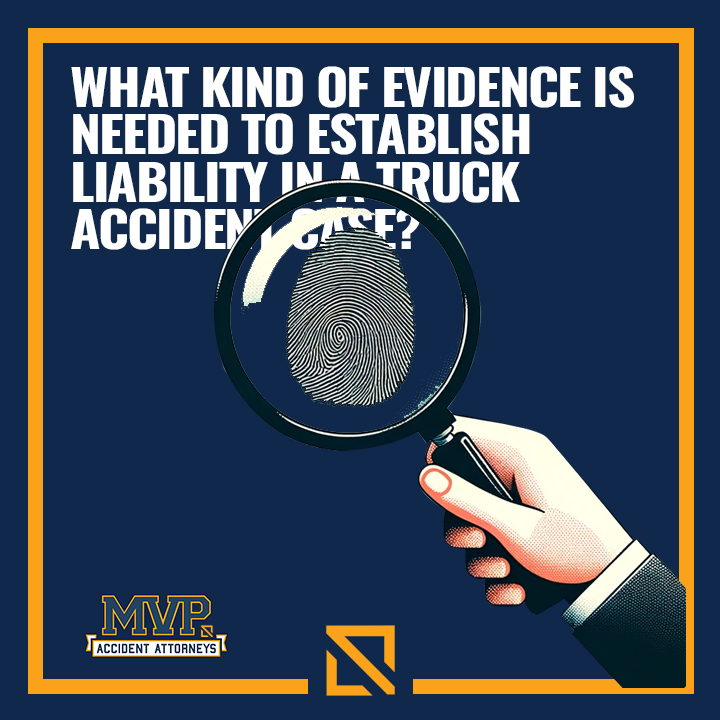 What kind of evidence is needed to establish liability in a truck accident case